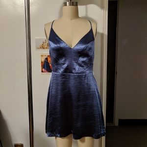 Satin Blue Dress